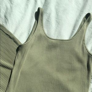 Aritzia Wilfred Free Ribbed Tank Dress In Medium
